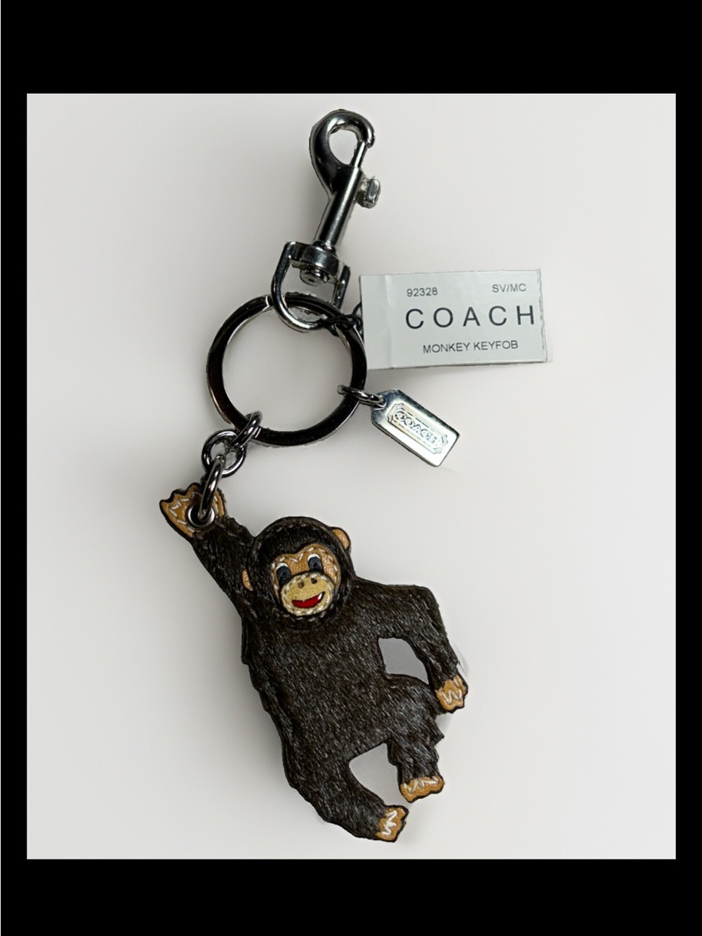 Coach Swinging Monkey Bag Charm, Brown Haircalf, 2006-Style: #92328 Limited Ed.